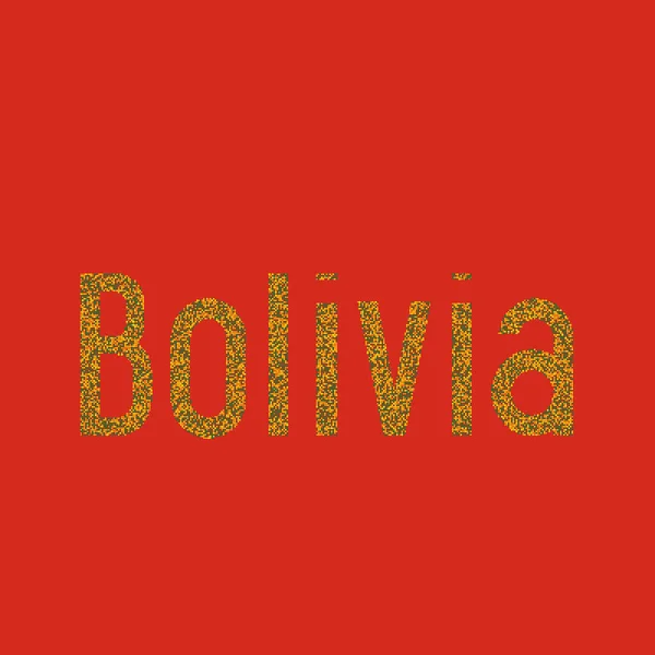 Bolivien Silhouette Verpixeltes Muster Kartenillustration — Stockvektor