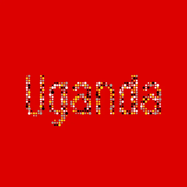 Uganda Silhouette Pixelated Patrón Mapa Ilustración — Vector de stock