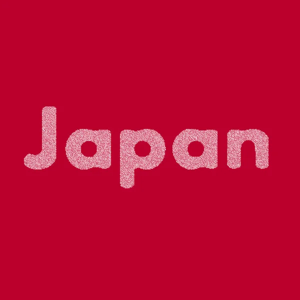 Japan Silhouette Verpixeltes Muster Kartenillustration — Stockvektor
