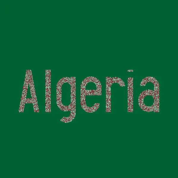 Algeria Silhouette Pixelated Modello Mappa Illustrazione — Vettoriale Stock