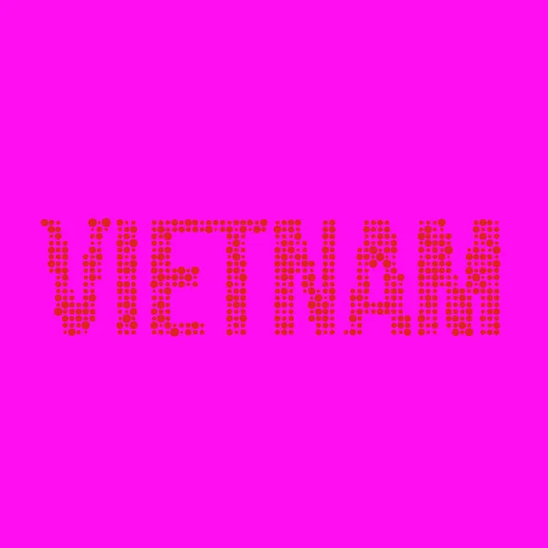 ベトナムシルエットピクセル化パターン地図イラスト — ストックベクタ