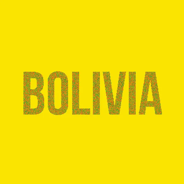 Bolivia Silueta Pixelado Patrón Mapa Ilustración — Archivo Imágenes Vectoriales