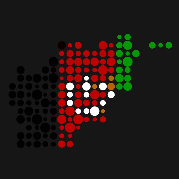 Afghánistán Silueta Pixelated Pattern Map Illustration — Stockový vektor