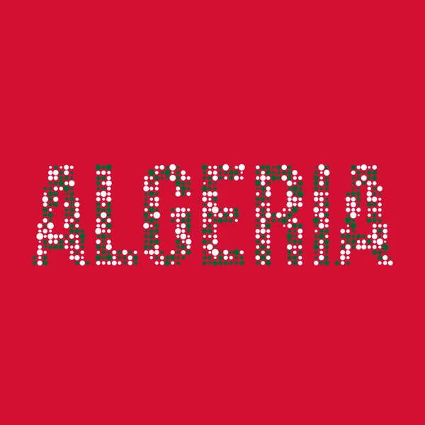 Algieria Sylwetka Pixelated Wzór Mapa Ilustracja — Wektor stockowy