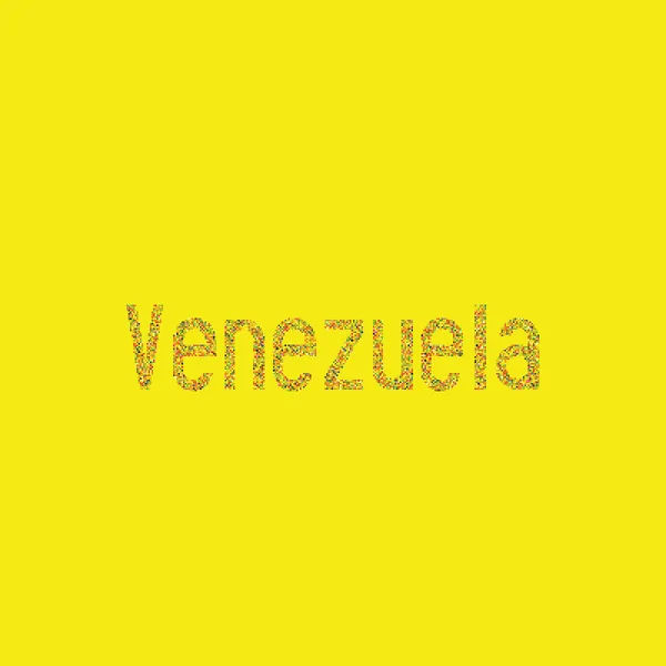 Venezuela Silueta Pixelado Patrón Mapa Ilustración — Archivo Imágenes Vectoriales
