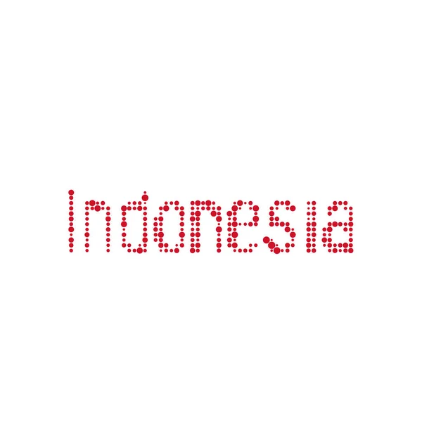 Indonesien Silhouette Verpixeltes Muster Kartenillustration — Stockvektor