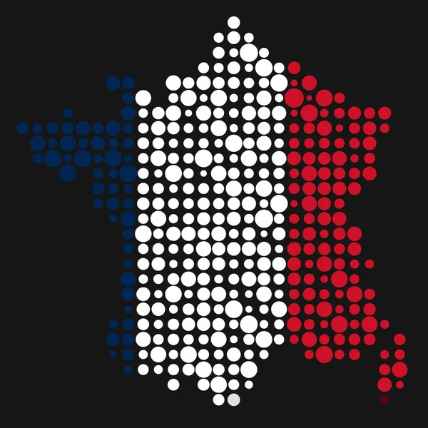 Γαλλία Silhouette Pixelated Μοτίβο Χάρτη Εικονογράφηση — Διανυσματικό Αρχείο