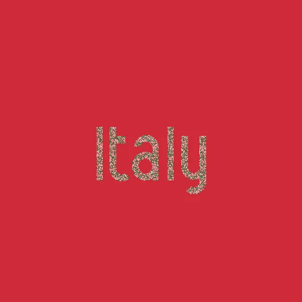 Włochy Sylwetka Pixelated Wzór Mapa Ilustracja — Wektor stockowy