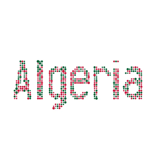 Algeria Silhouette Pixelated Pattern Map Illustration — Stock Vector