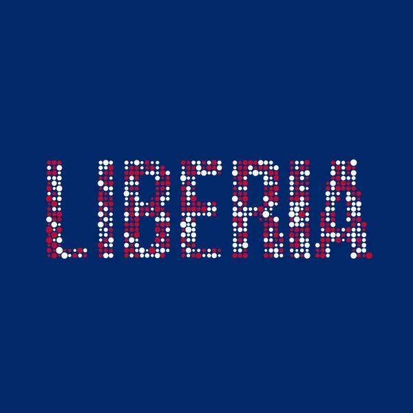 Liberia Silhouette Pixelated Pattermap Illustration — 스톡 벡터