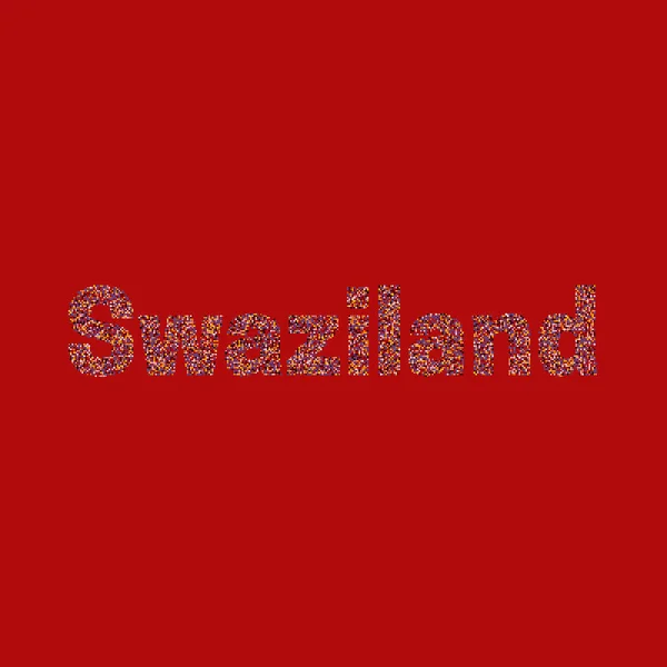 Swaziland Silhouette Illustration Carte Motif Pixélisé — Image vectorielle