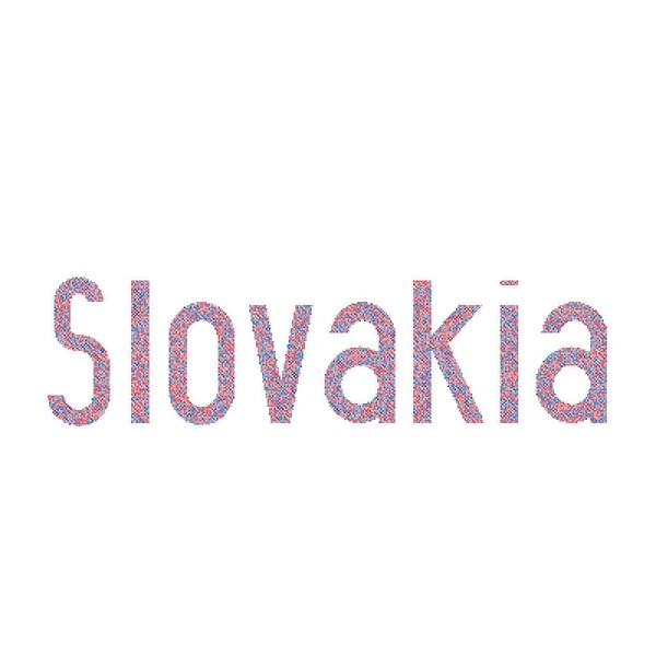 Slowakije Silhouet Pixelvormige Patroon Kaart Illustratie — Stockvector
