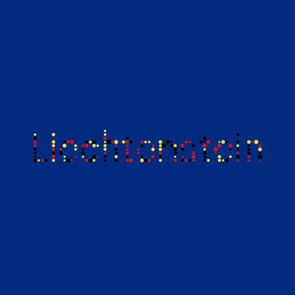 Liechtenstein Silhouet Gepixelde Patroon Kaart Illustratie — Stockvector