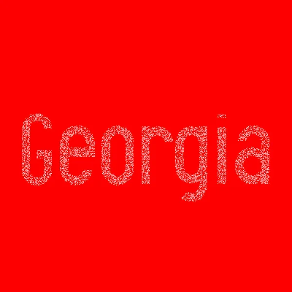 Georgia Silhouette Pixelated Patrón Mapa Ilustración — Vector de stock