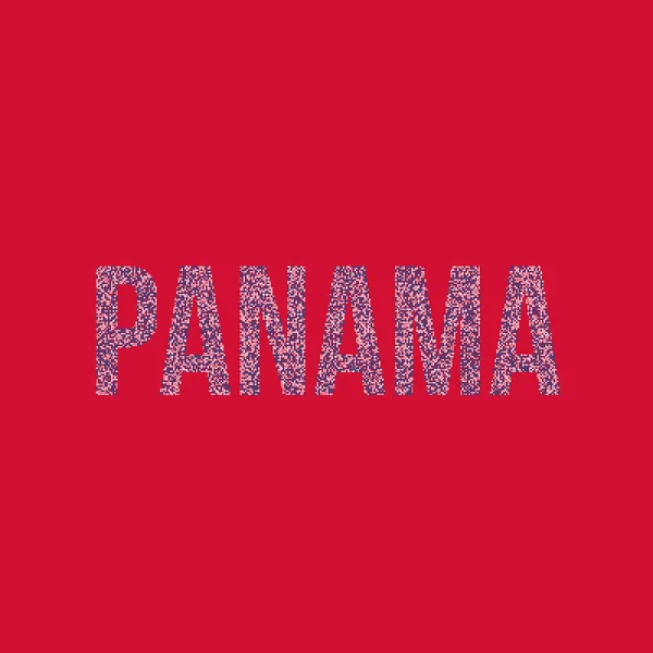 Panama Silhouette Verpixeltes Kartenmuster — Stockvektor