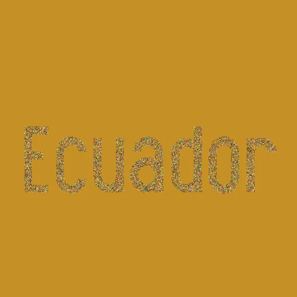 Ecuador Silhouette Pixelated Minta Térkép Illusztráció — Stock Vector