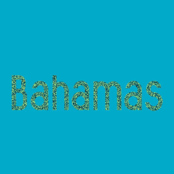 Bahama Silhouet Gepixelde Patroon Kaart Illustratie — Stockvector