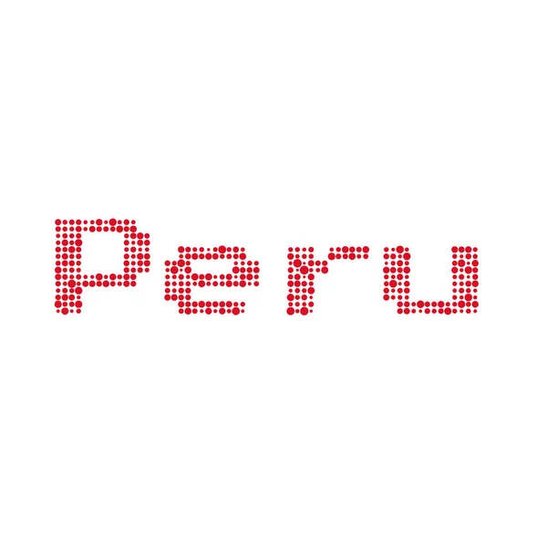Perú Silueta Pixelado Patrón Mapa Ilustración — Vector de stock