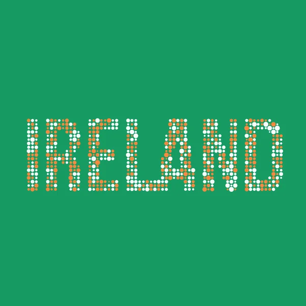 Irland Silhuett Pixelated Mönster Karta Illustration — Stock vektor