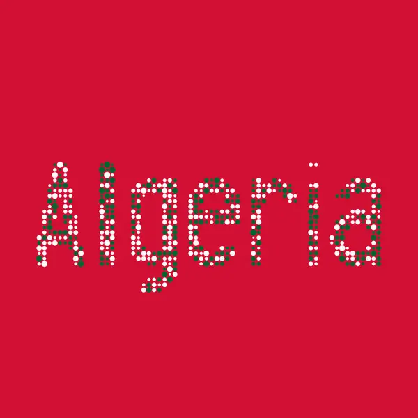 阿尔及利亚轮廓图Pixelated图 — 图库矢量图片