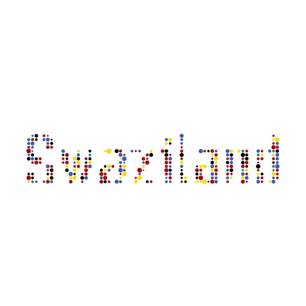 Swaziland Silhouette Illustration Carte Motif Pixélisé — Image vectorielle
