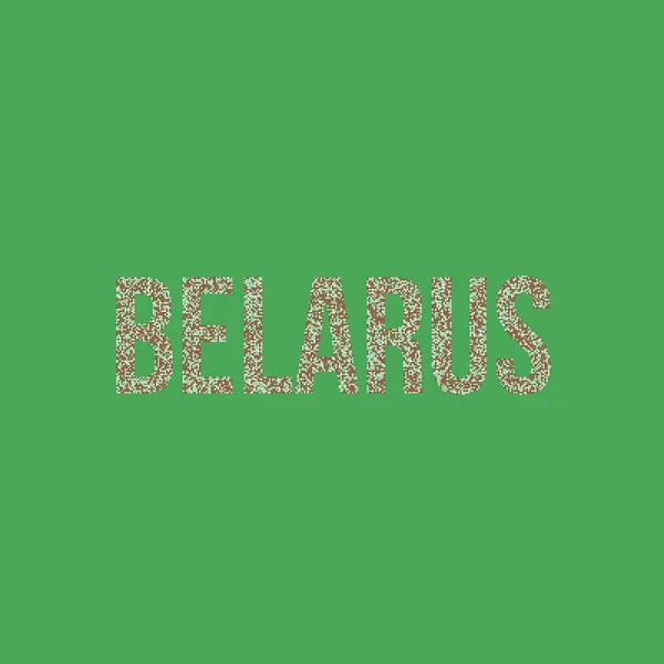 Bielorrússia Silhueta Pixelado Ilustração Mapa Padrão — Vetor de Stock