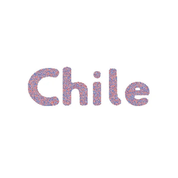 Chile Silhouette Verpixeltes Muster Kartenillustration — Stockvektor