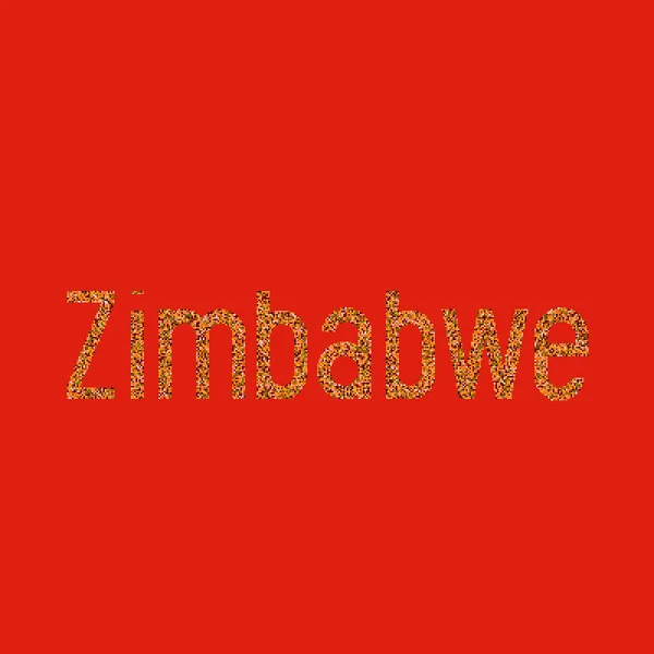 Zimbabwe Silueta Pixelated Pattern Map Illustration — Stockový vektor