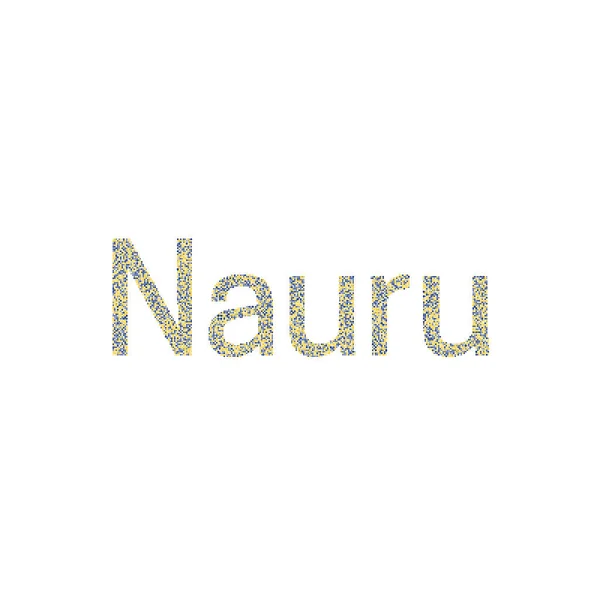 Nauru Silueti Pikselli Desen Haritası Çizimi — Stok Vektör