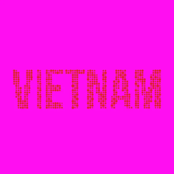 Vietnam Silueti Pikselli Desen Haritası Çizimi — Stok Vektör