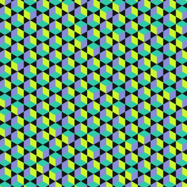  Altıgen Labirent deseni soyut illüstrasyon