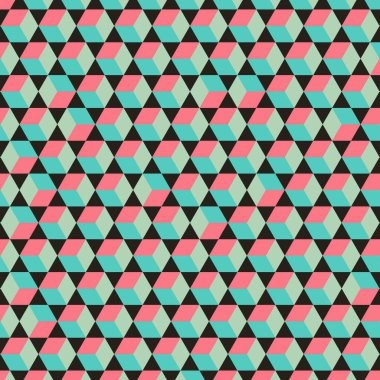  Altıgen Labirent deseni soyut illüstrasyon