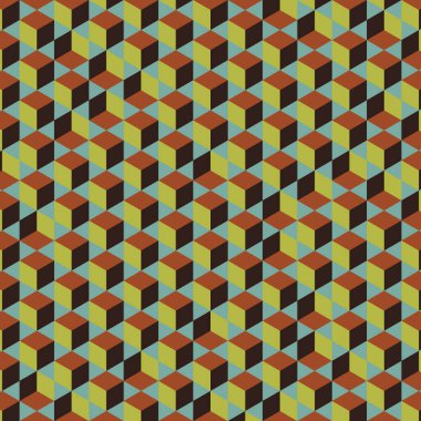  Altıgen Labirent deseni soyut illüstrasyon