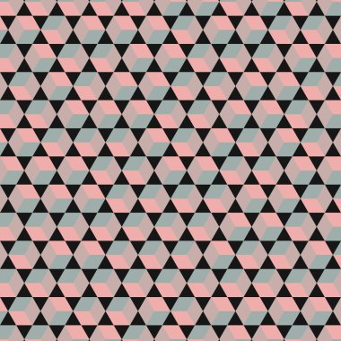  Altıgen Labirent deseni soyut illüstrasyon