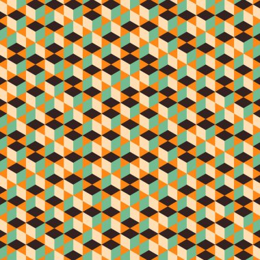  Altıgen Labirent deseni soyut illüstrasyon