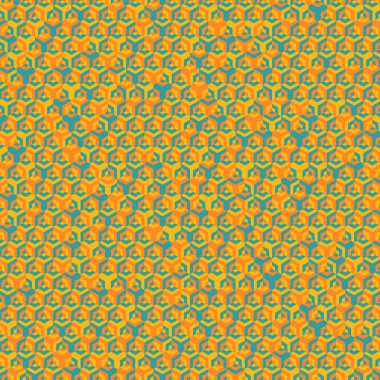  Altıgen Labirent deseni soyut illüstrasyon