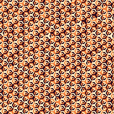  Altıgen Labirent deseni soyut illüstrasyon