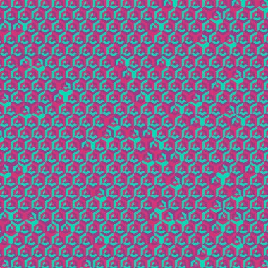  Altıgen Labirent deseni soyut illüstrasyon