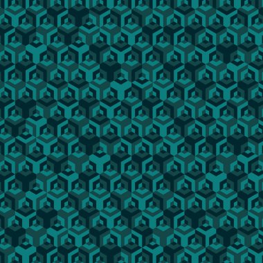  Altıgen Labirent deseni soyut illüstrasyon