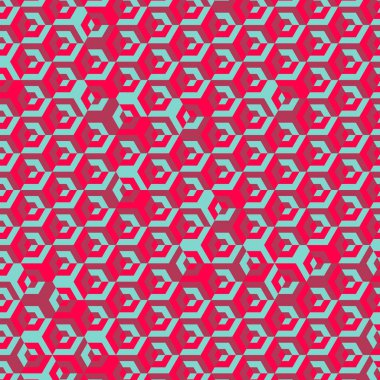  Altıgen Labirent deseni soyut illüstrasyon