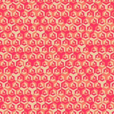  Altıgen Labirent deseni soyut illüstrasyon