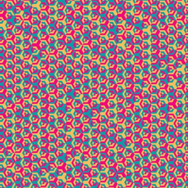  Altıgen Labirent deseni soyut illüstrasyon