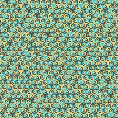  Altıgen Labirent deseni soyut illüstrasyon