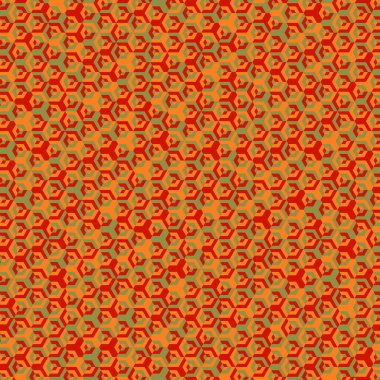  Altıgen Labirent deseni soyut illüstrasyon