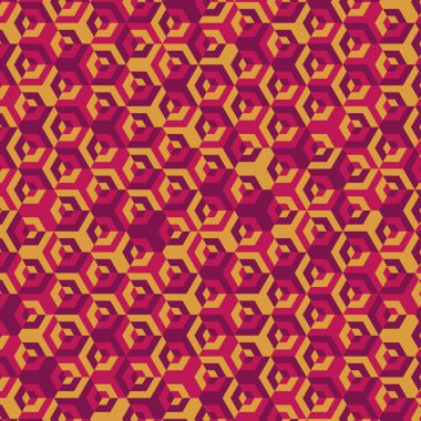  Altıgen Labirent deseni soyut illüstrasyon