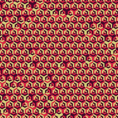  Altıgen Labirent deseni soyut illüstrasyon