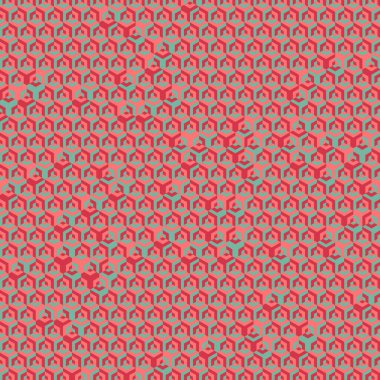  Altıgen Labirent deseni soyut illüstrasyon