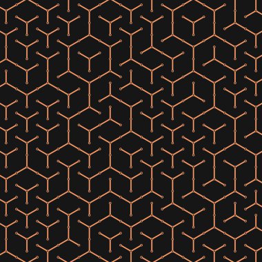  Altıgen Labirent deseni soyut illüstrasyon