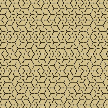  Altıgen Labirent deseni soyut illüstrasyon