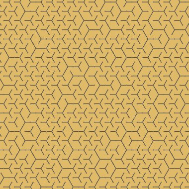  Altıgen Labirent deseni soyut illüstrasyon